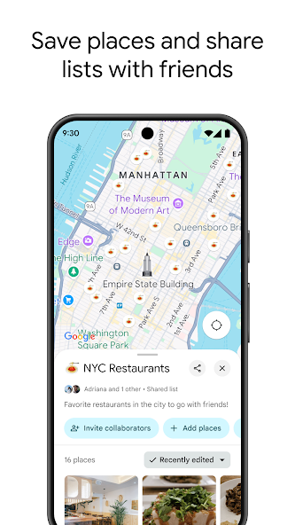 Google Maps Application Screenshots