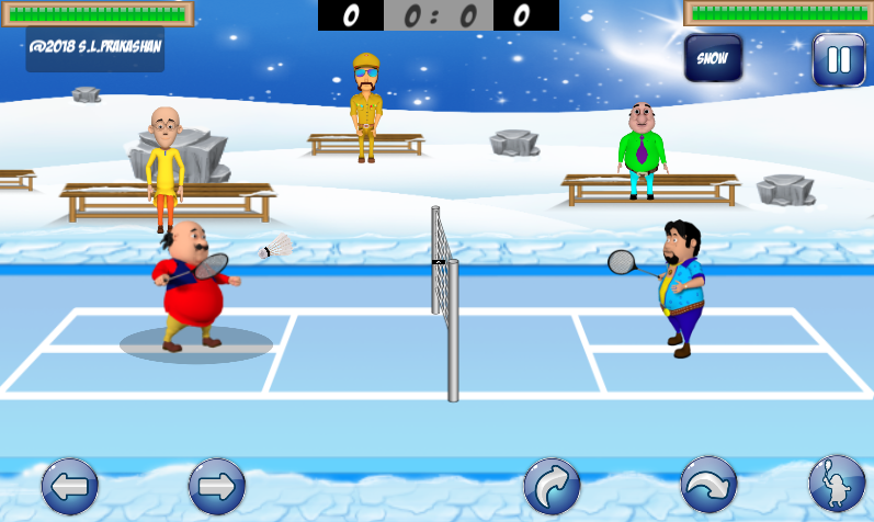 Motu Patlu Badminton Application Screenshots