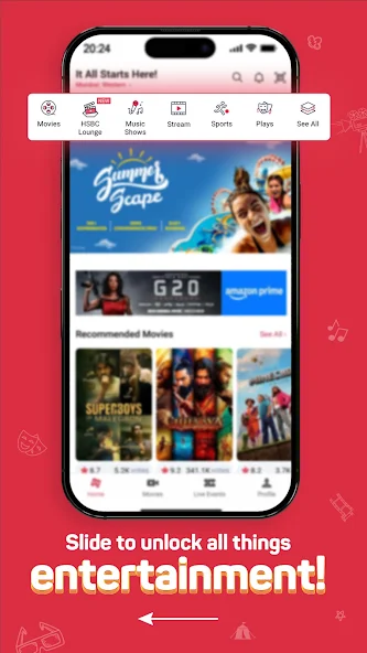 BookMyShow Application Screenshots