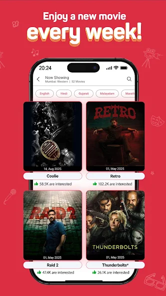 BookMyShow Application Screenshots