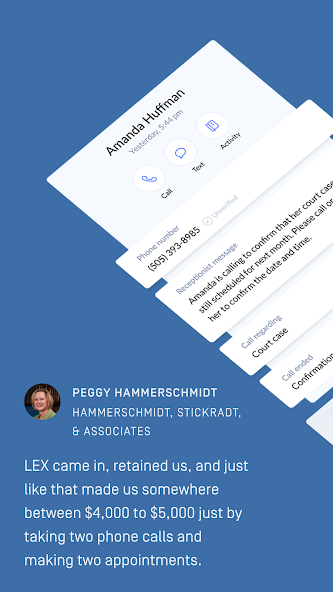 LEX Reception Application Screenshots LEX Reception Application Screenshots