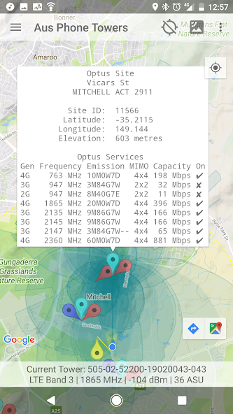 Aus Phone Towers Application Screenshots Aus Phone Towers Application Screenshots