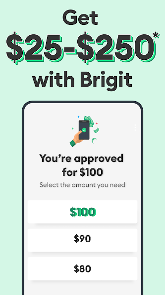 Brigit: Cash Advance & Credit Application Screenshots