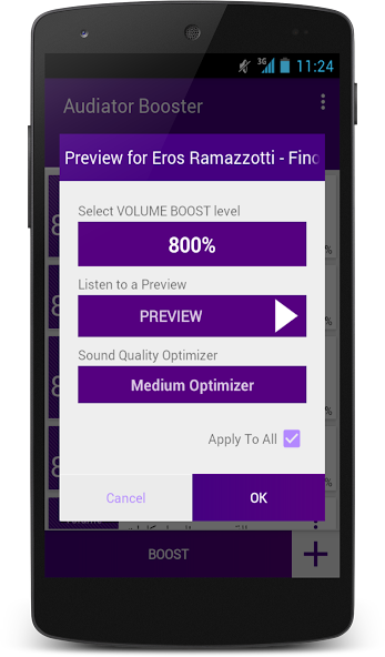 MP3 VOLUME BOOSTER GAIN LOUD Application Screenshots