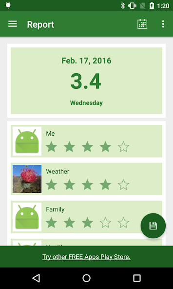 Touch Diary Application Screenshots
