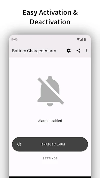 Battery Charged Alarm Application Screenshots Battery Charged Alarm Application Screenshots