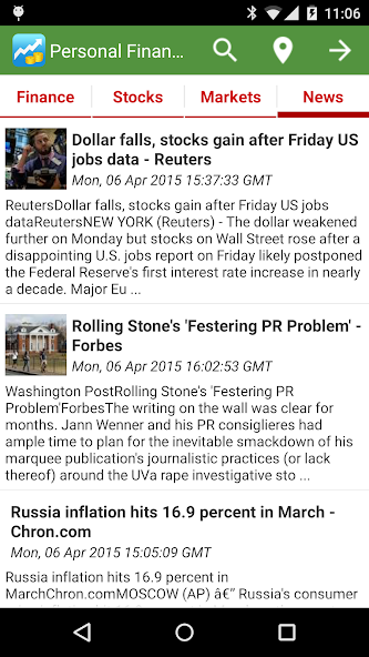 Personal Finance Application Screenshots