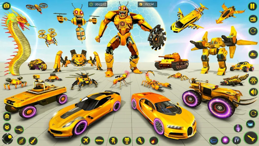 Bee Robot Car Transformation Game Robot Car Games Application Screenshots