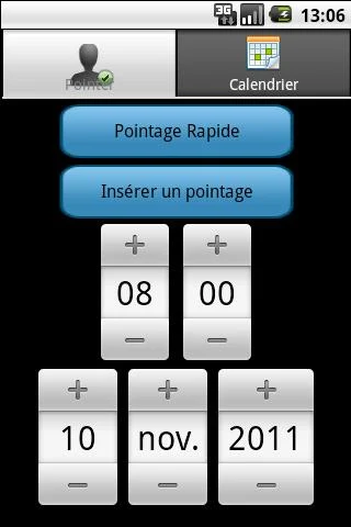 Working Time Application Screenshots