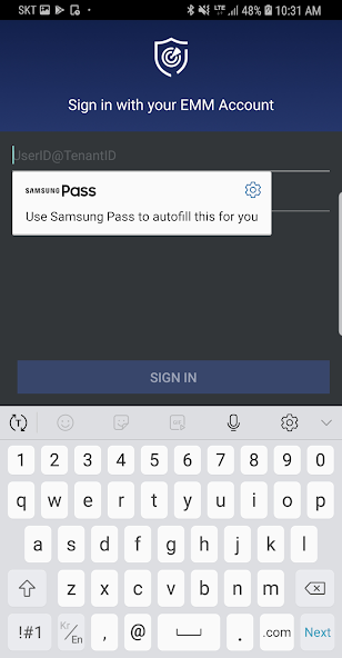 Samsung Knox Manage Application Screenshots