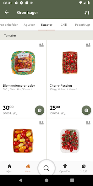 nemlig.com Application Screenshots