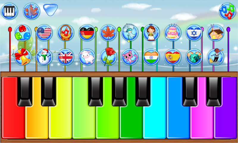 Children's piano. Application Screenshots