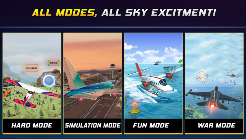 City Airplane Pilot Flight Application Screenshots