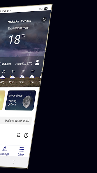 FMI Weather Application Screenshots