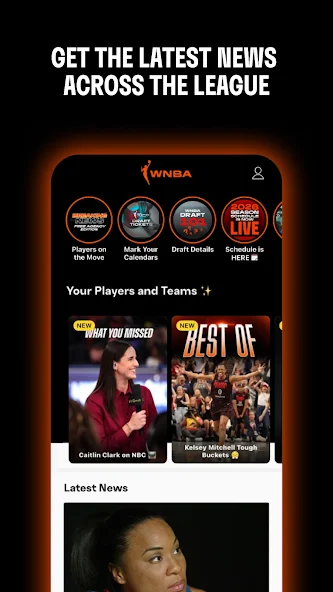 WNBA - Live Games & Scores Application Screenshots