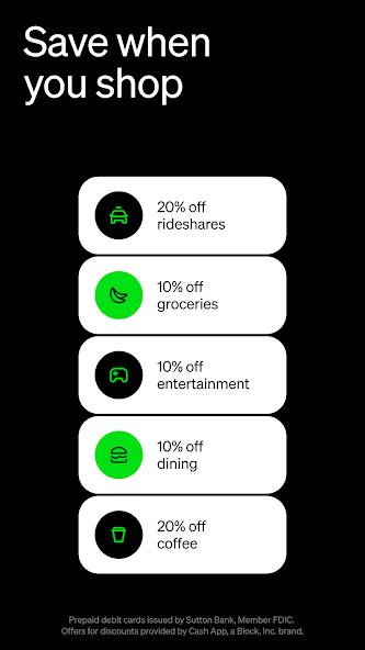 Cash App Application Screenshots