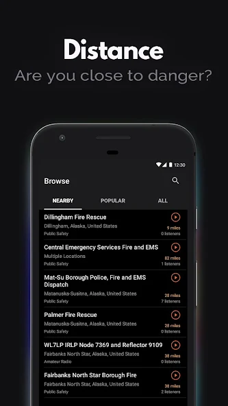 Police Scanner - Live Radio Application Screenshots
