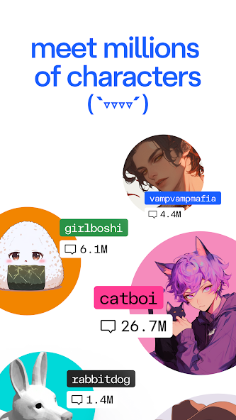 Character AI: Chat, Talk, Text Application Screenshots
