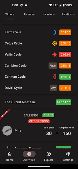 Cephalon Navis  Warframe tracker App Application Screenshots
