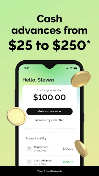 Grant Cash Advance Application Screenshots