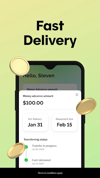 Grant Cash Advance Application Screenshots