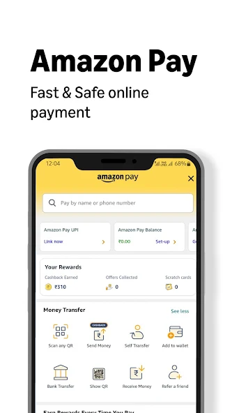 Amazon India Online Shopping and Payments Application Screenshots