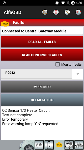 AlfaOBD Demo Application Screenshots