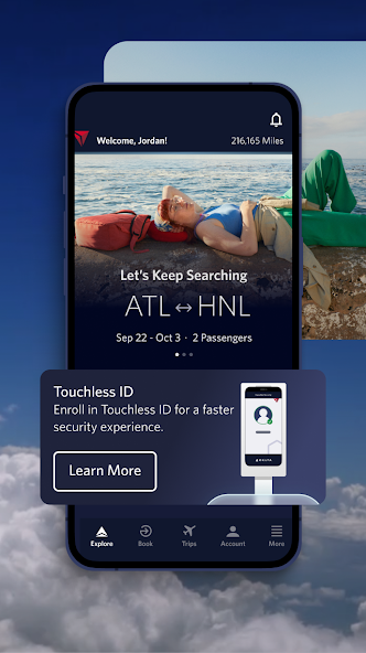 Fly Delta Application Screenshots