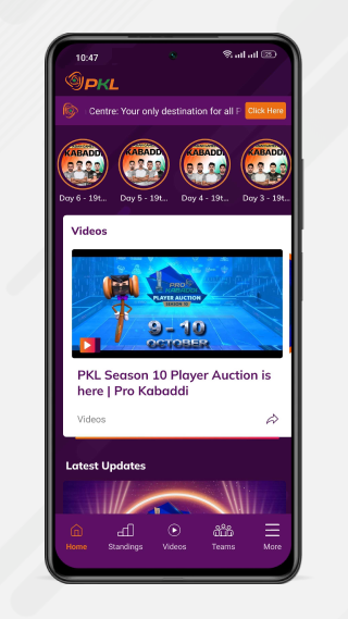 VIVO Pro Kabaddi Application Screenshots VIVO Pro Kabaddi Application Screenshots
