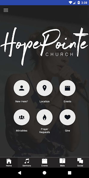 HopePointe Church Application Screenshots