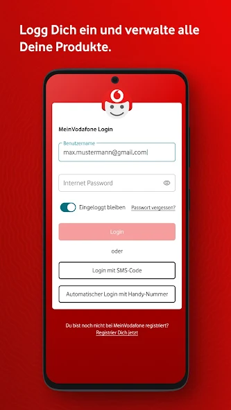 MeinVodafone Application Screenshots