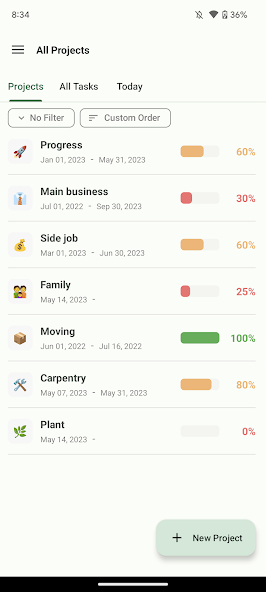 Progress Application Screenshots Progress Application Screenshots