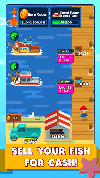 Idle Fishing Application Screenshots