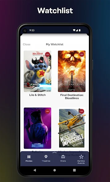 Harkins Application Screenshots Harkins Application Screenshots