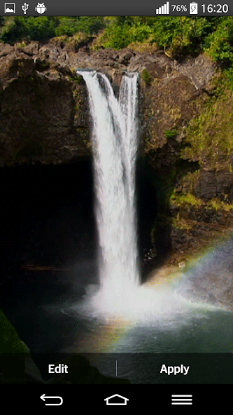 Waterfall Live Wallpaper With Application Screenshots
