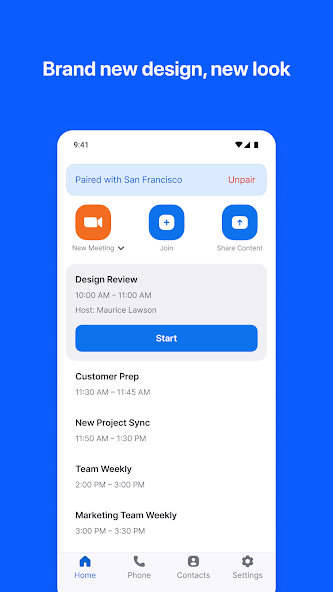 Zoom Rooms Application Screenshots
