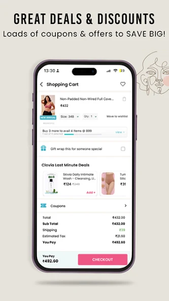 Clovia Application Screenshots Clovia Application Screenshots