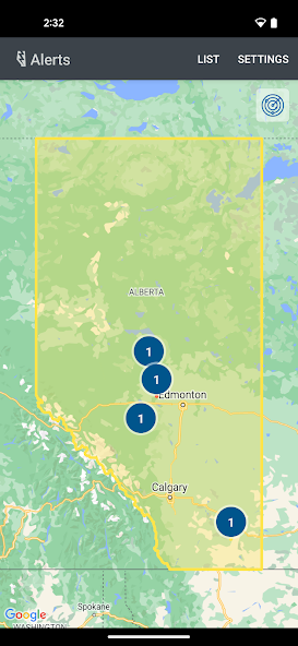 Alberta Emergency Alert Application Screenshots Alberta Emergency Alert Application Screenshots