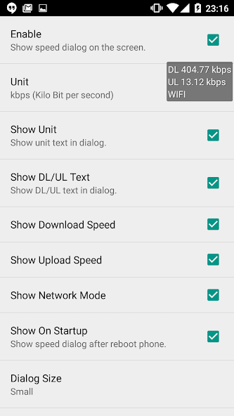 Real Time Internet Speed Meter Application Screenshots