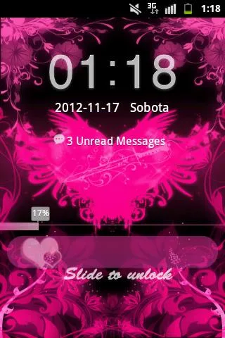 Theme Pink Hearts GO Locker Application Screenshots Theme Pink Hearts GO Locker Application Screenshots