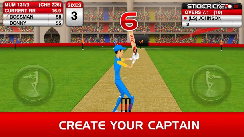 Stick Cricket Application Screenshots