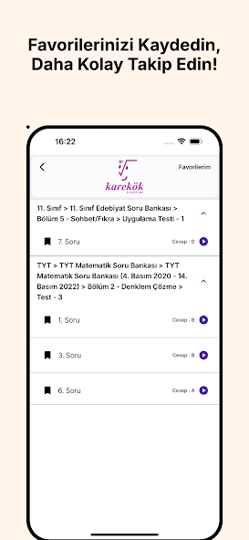 Karekök Video Çözüm Application Screenshots
