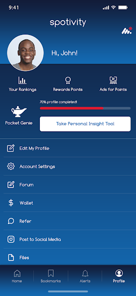 Spotivity Application Screenshots Spotivity Application Screenshots