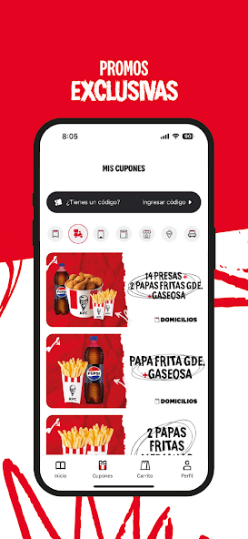 KFC Application Screenshots