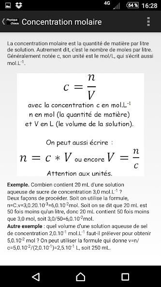 Physique_Chimie Application Screenshots