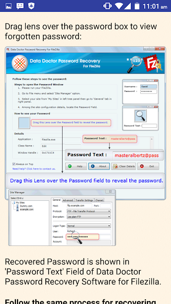 Data Doctor Password Recovery Help Application Screenshots Data Doctor Password Recovery Help Application Screenshots