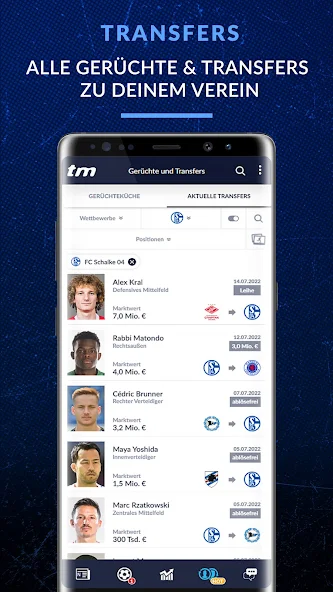 Transfermarkt Application Screenshots Transfermarkt Application Screenshots