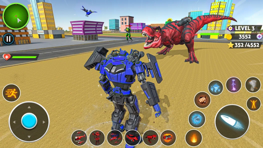 Dino Transform Robot Games Application Screenshots