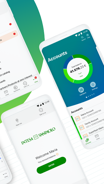 Intesa Sanpaolo Mobile Application Screenshots
