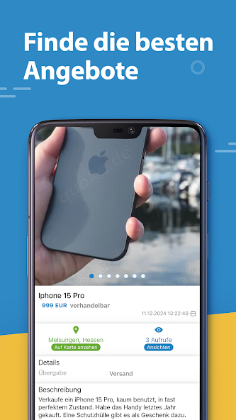 Quoka Application Screenshots